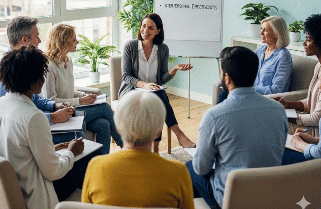 RO DBT brings more self control and awareness to participants. RO DBT offers a different pathway for patients to address internal battles.